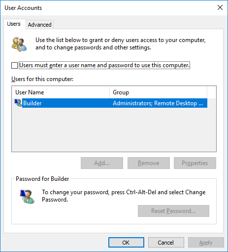 User Accounts